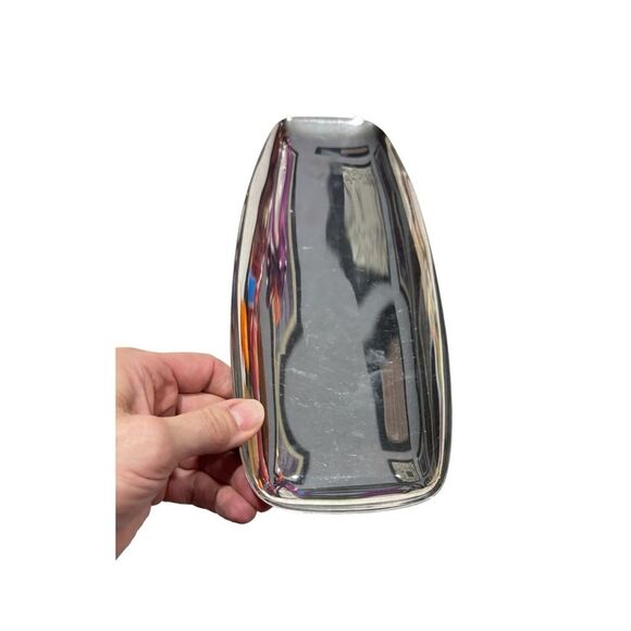 F.B. Rogers Silver Co. Genuine Silver Raised Jewelry Dish Nut Bowl Rounded Edges - Picture 8 of 12